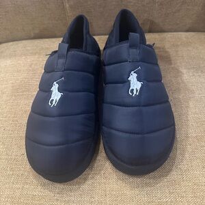 Ralph Lauren Men's Quilted Black Slip-On Loafers